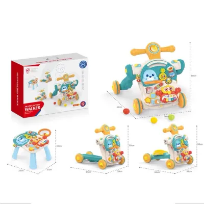 Huanger Baby Push Walker 4 in 1 Activity Center | Balance Bike | Scooter