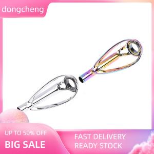 dongcheng 1pc Sliver Rainbow Top Tip Guide Ring Free of Tangle for Spinning Casting Fishing Rod
