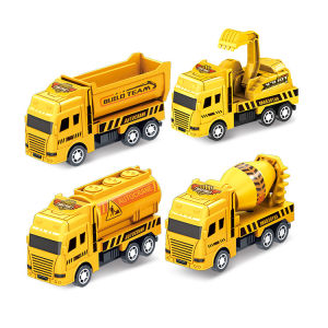 Kids Pullback Car Toy Car Cartoon Engineering Car Excavator Car