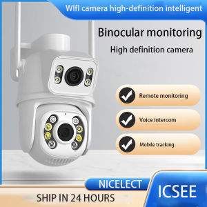 Nicelect icsee Zoom 5X 4K 8MP camera giám sát ngoài trời không dây CCTV phát hiện cơ thể người nhìn trong đêm hồng ngoại không thấm nước giao tiếp hai chiều camera bảo mật IP