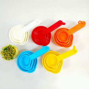 5-PIECES MEASURING CUPS SPOON SET BAKING SUPPLIES KITCHEN UTENSILS PRECISION COLORFUL MEASURING