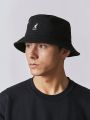 Kangol Washed Bucket Kangaroo Canvas Washed Basin Hat Shading lisa with flat-topped fisherman hat. 