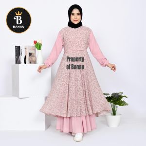 Gamis Muslimah Ameera Pesta Kekinian Adem Terbaru