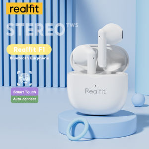 Realfit F1 TWS หูฟังเอียบัดไร้สาย20H เล่นเพลงบลูทูธขนาดเล็กหูฟังพร้อมไมโครโฟน