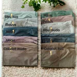 BERGO DAILY RUBINA SABIT KT ALISA HIJAB DENGAN EMBLEM 3IN1 KHIMAR ADEM CASUAL