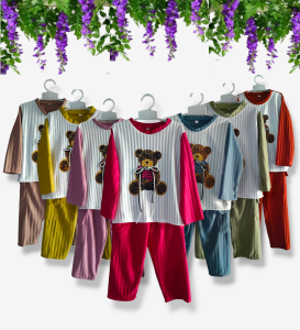 setelan cargo anak perempuan usia 2-12 tahun knit hornet