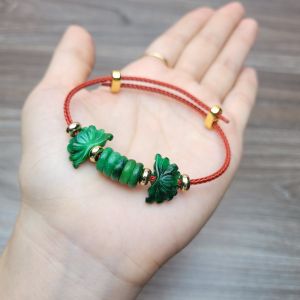 Q288 Vòng cáp ngũ điếu 2 sen Cẩm Thạch Sơn Thủy ko kén mệnh - Phong Thuỷ TUDO P