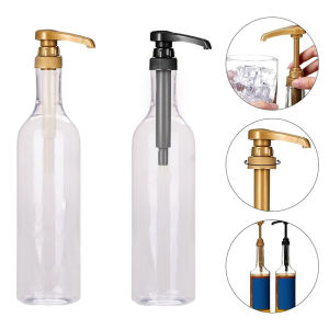 [AYLMER] 750ml Transparent Coffee Syrup Bee Drip Storage Dispenser Pump Bottle Squeeze Milk Bottle Honey Jar Container