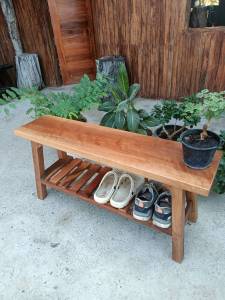 ม้านั่งยาว ม้านั่ง ชั้นรองเท้า ชั้นวางของ ชั้นวางของอเนกประสงค์ ชั้นเก็บของ ชั้นวางไมโครเวฟ ชั้นวางหนังสือ ชั้นไม้ โต๊ะวางของ ผลิตจากไม้จริงทนแดดทนฝน