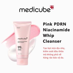 Sữa rửa mặt làm sạch da Medicube PDRN Niacinamide Whip Cleanser120g