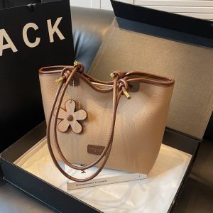 TANTUANG หนัง PU กระเป๋าสะพายไหล่ผู้หญิง ความจุขนาดใหญ่ แบบพกพา กระเป๋าโท้ต แฟชั่น ป้องกันน้ำ กระเป๋าถือ