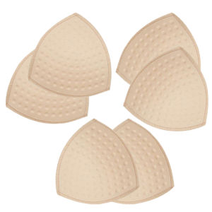 3คู่ (6ชิ้น) ฟองน้ำเสริมทรงในชุดว่ายน้ำแผ่นเย็บสามเหลี่ยมระบายอากาศได้พร้อมจุดนวด