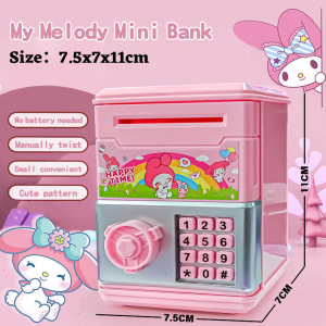 [READY] ATM Machine Unlock with Card & Fingerprint Tabung Simpanan ATM Password Safe Kuromi Melody Design ATM Tabung Music Coin Bank  Coin bank