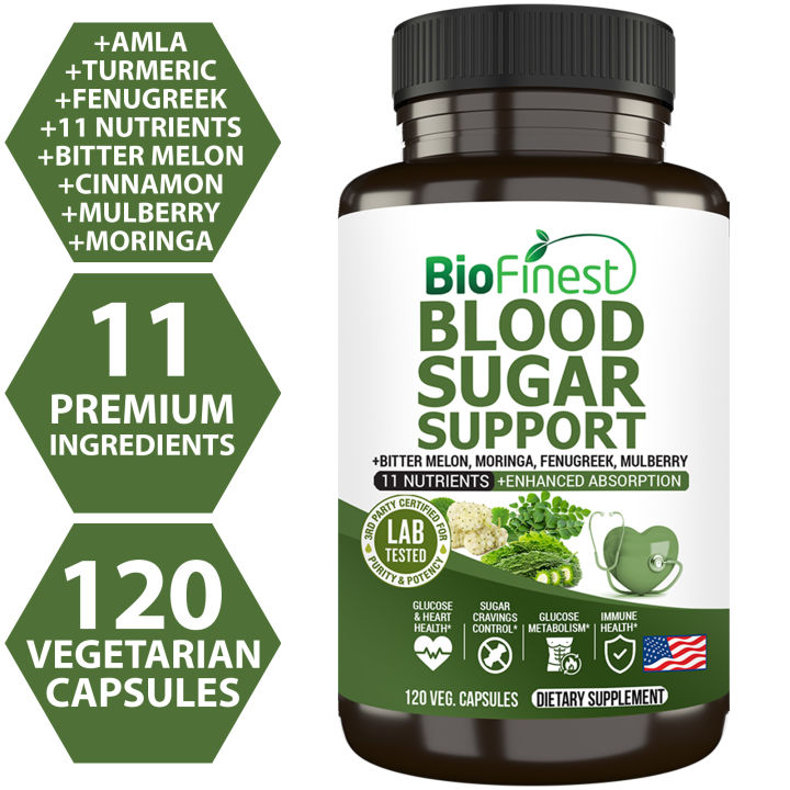 Biofinest Blood Sugar Support Supplement - Bitter Melon Moringa ...