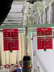 Targets Card ABS Targets Magnetic Floor Targets Card Plate with Magnetic Base InchMetric Scale 105X75mm Level