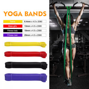 Yoga Resistance Bands 4 Level Workout Latex Exercise Loop Fitness Band Tension Band Elastic Band Yoga Band Pilates Elastic Loop Pull up Bands