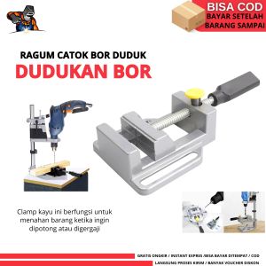 Ragum catok bor duduk - Drill press vice meja - Alat jepitan stand bor - Vice table press 70mm - Alat penjepit drill stand - Ragum Qc