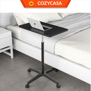 【COZYCASA】Movable Lifting Table with Wheels Adjustable Rotatable Standing Desk Computer Bedroom Study Room Household