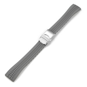 Zhangeer 20mm 22mm Quick Release High Tensile Silicone Watch Strap Stainless Steel Folding Buckle Waterproof Watch Band Universal Watch Bracelet Accessories with Tool