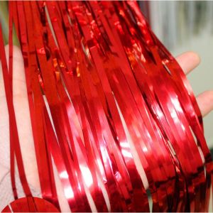 Rain Fringe Metallic Foil Curtain Birthday Wedding Party Background Wall Deco