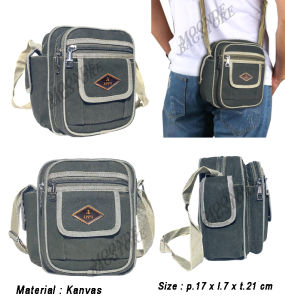Tas Slempang // Sling bag // Crossbody bag Gaul Kanvas Vintage Classic Pria Wanita (BISA COD)