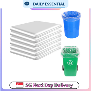 【DAILY ESSENTIAL】 Black or White Garbage Bags Bin Liners 50 Pieces per Pack