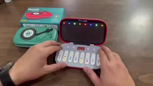 electronic keyboard multifunctional handheld pocket piano rhythm game console musical toy