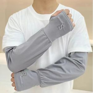 New Summer Sunscreen Ice Sleeve Embroidered Large Edition UV resistant Fashion Sleeve Cover Outdoor Sunscreen Sleeve Cover