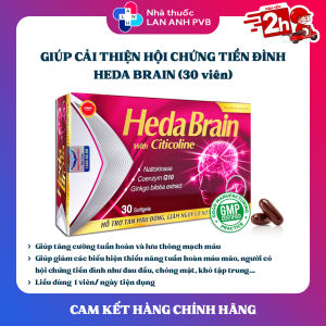 HEDA BRAIN - Hỗ trợ tăng cường tuần hoàn và lưu thông mạch máu não.