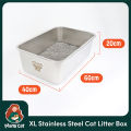 XL Stainless Steel Cat Litter Box | Extra Large Perfect for Sharing | Mami Cat. 