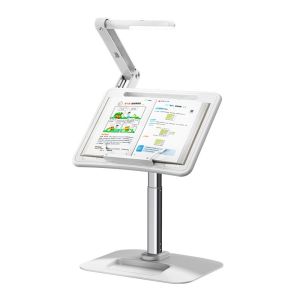 Oatsbasf ที่ตั้งหนังสือ ที่วางหนังสือ โต๊ะอ่านหนังสือ พร้อมโคมไฟตั้งโต๊ะ ขาตั้งอ่านหนังสือ อเนกประสงค์ ขาตั้งแท็บเล็ต ปรับมุมได้ เรียนบนเตียง เหมาะสำหรับใช้ในเวลากลางคืน