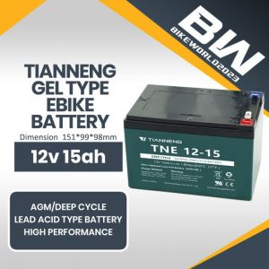 Ebike Battery 1pc 12v 15ah  Applicable for Romai Nwow Kenwei Lucky Lion Kuda etc