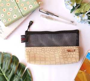 Limitless - Pouch CROCO / Dompet Serbaguna Penyimpanan Handphone Kabel / Big Pencil Case