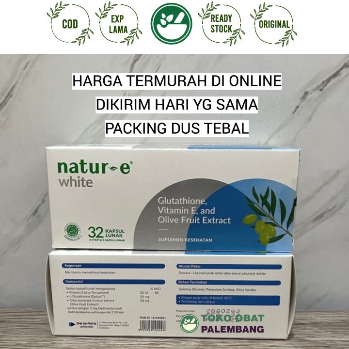 natur e glutathione NATUR E WHITE 32 KAPSUL NATUR-E WHITE 32KAPSUL NATURE GLUTATHIONE VITAMIN E  OLIVE FRUIT EXTRACT Glutathione Untuk Kulit Cerah Trubright Complextm -  Lazada