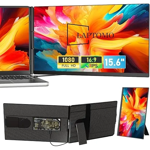 Laptomo P5 Dual Monitors 15.6 IPS Mobile Display FHD 1080P Laptop