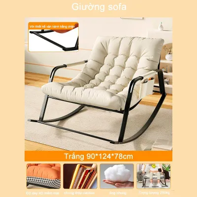 ghế bập bênh thư giãn ghế lười có tựa lưng ghế bành ban công phòng kháchGhế bập bênh đôi có gác chân ghế sofa lười phổ biến