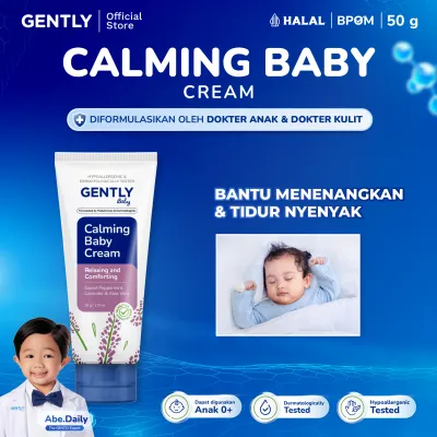GENTLY Baby Calming Baby Cream 50 gr | Krim untuk Bayi Newborn - Perlengkapan Bayi Baru Lahir