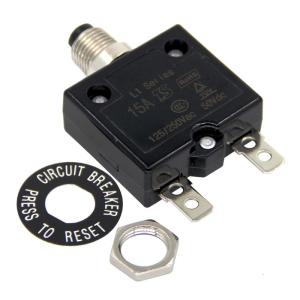 Practical Thermals Circuit Breakers 15 Amp Manual Resets 125 250V 50V Convenient for Power Tool and Small Generators