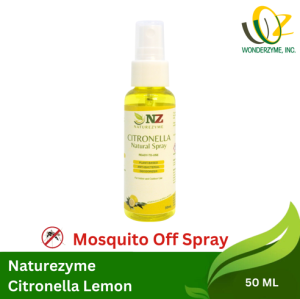 NATUREZYME Natural Spray Citronella with Lemon Eucalyptus Scent Mosquito Off Spray 50 ml