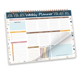 Twin Coil Binding Weekly Planner Notepads Academic Planner Weekly Journal Notebook 104 Page Undated for Weekly Planning