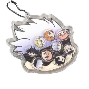 Anime Acrylic Keychain Cute Cartoon Jujutsu Kaisen Gojo Satoru Rocker Shaker Keychain Jewelry Gifts