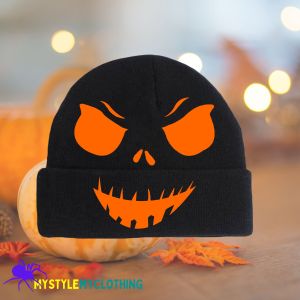 Baby Halloween Bonnets - Pumpkin Scary Monster Scare Crow and Smiling Skeleton