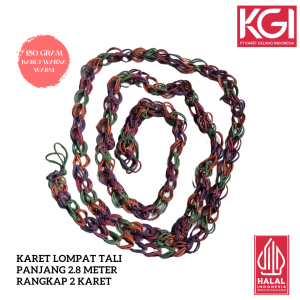 KARET LOMPAT TALI KEPANG 2 KUAT WARNA WARNI RUBBER BAND SKIPPING
