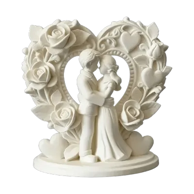 Exquisite Couple Figurine Home Decor 3D Printed Couple Sculpture Anniversary Gift Valentine’s Day Gifts Lovers Statue Wedding Decoration