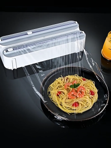 เครื่องจ่ายตัวยึดแน่นแบบแม่เหล็กที่ติดผนัง/ตู้เย็นชั้นตัดแบบม้วนตู้ฟอยล์ฟิล์มใสห้องครัว