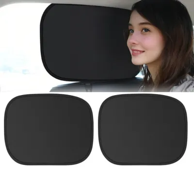 DAPHNEP 2/4PCS 4-Layer Car Window Shade Anti-Glare Static Cling Car Sunshade Cover UV-Blocker Self-priming Privacy Curtain For Car