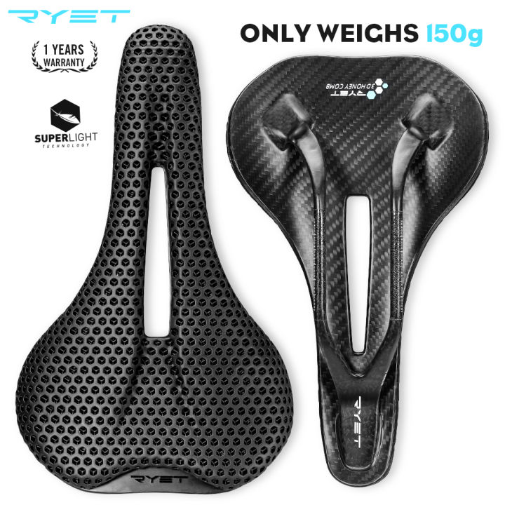 RYET Carbon 3D Printed Saddle 150g Ultralight Bicycle Seating