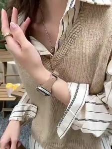 Luxury Leather Slim Watch Strap for  Series 11 10 9 7 8 SE 6 5 4 Ultra 3 42 46 44 45 49 40 41MM