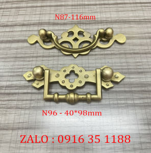 Núm Tay quai N96N87 đồng nguyên chất tay quai lắp tủ quần áo tủ trang trí kệ tivi vô cùng đẹp sang và chất