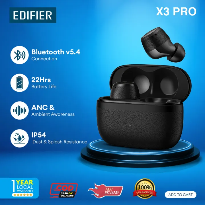 Edifier X3 Pro True Wireless Earbuds with Active Noise Cancellation Driver Unit 8mm IP Rating IP54